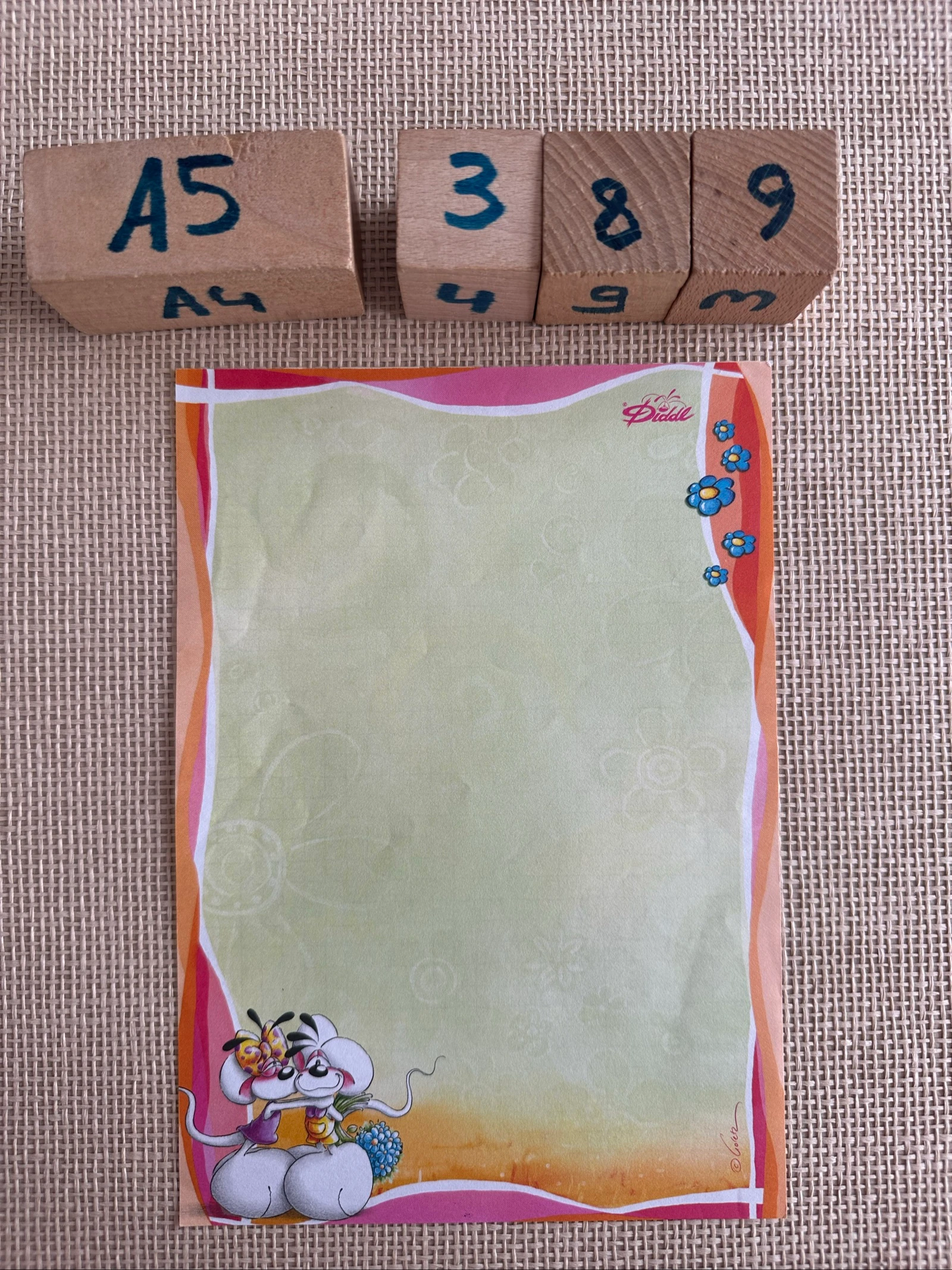 Diddl gekleurd papier A5 nr.389